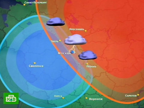 На Москву движется ураган