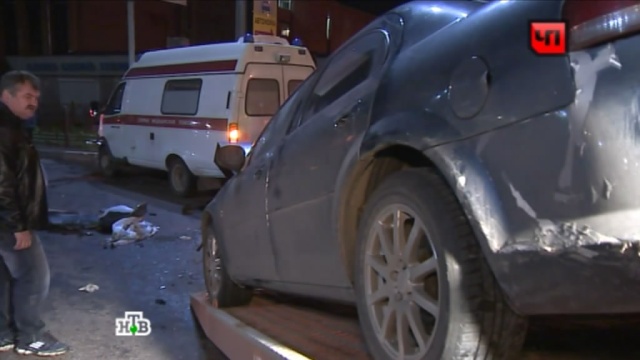 Иномарка на лысой резине под Москвой протаранила машину с пенсионерами