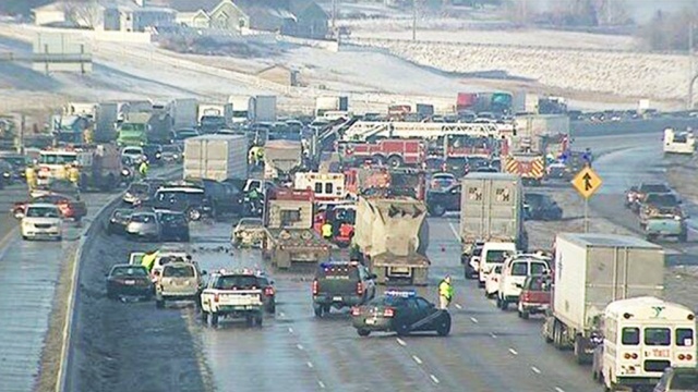 В американском Айдахо на шоссе столкнулись 46 автомобилей