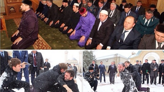 Рамзан Кадыров вывалял своих министров в снегу