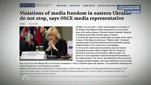 ОБСЕ обеспокоена фактами нападений на журналистов на Украине